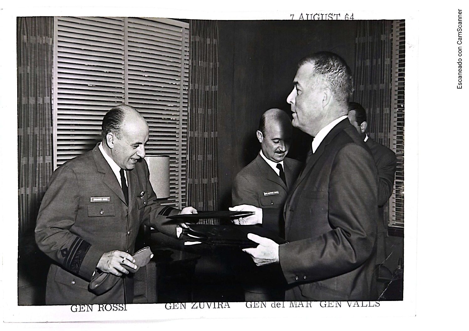 Clase IV - 7 Aug 1964 - GEN ROSSI, GEN ZUVIRA, GEN DEL MAR , GEN VALLS