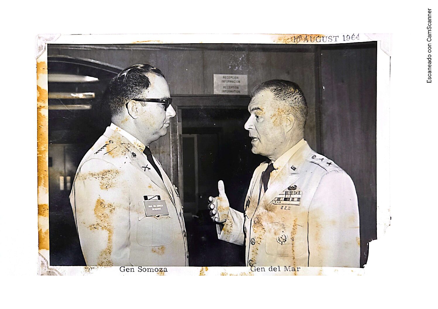 Clase IV - 10 Aug 1964 - GEN.  SOMOSA NICARAGUA GEN. DEL MAR DIRECTOR IADC 10 DE AGOSTO 1964